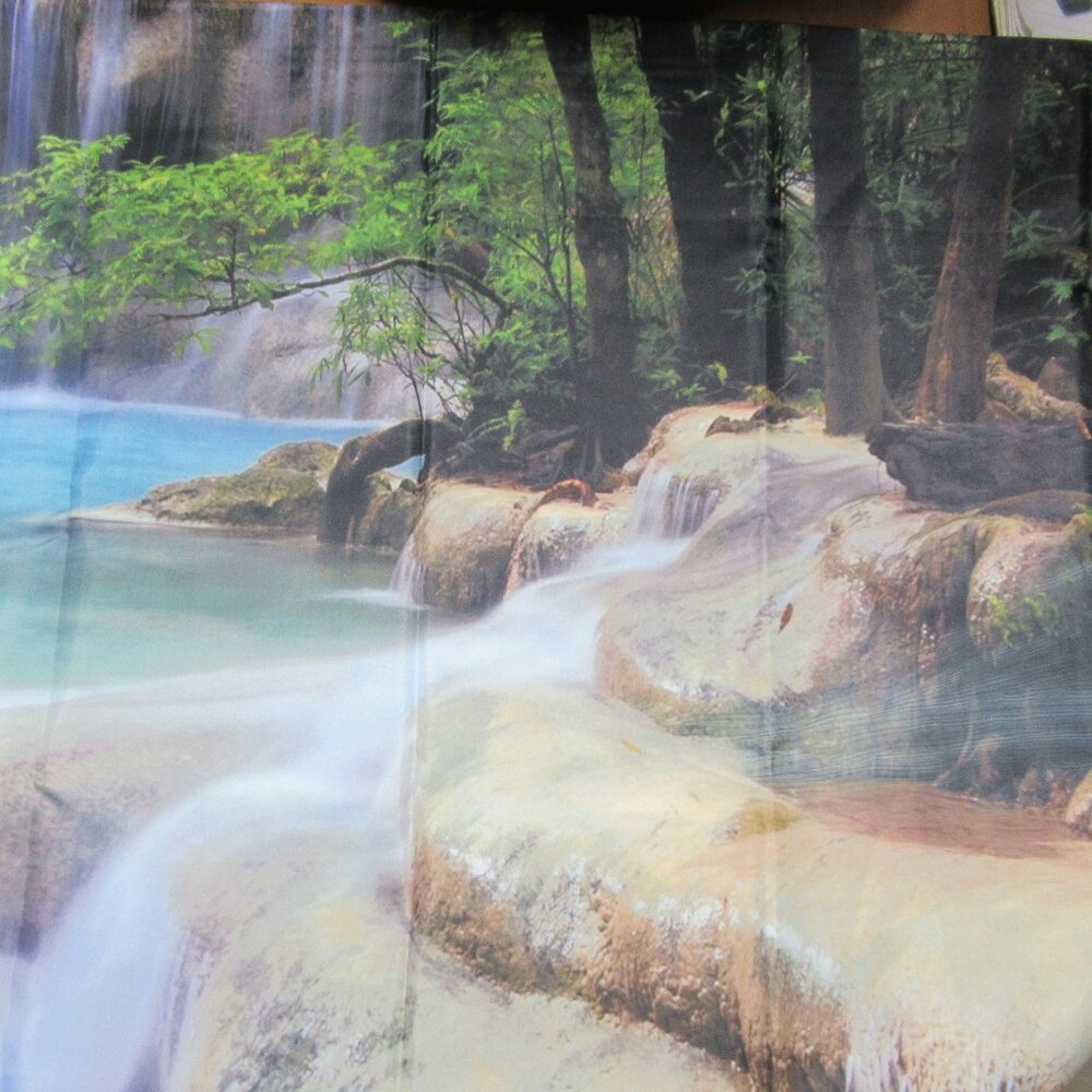 Waterfall Fabric Shower Curtain